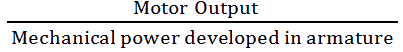 DC Motor Mechanical Efficiency
