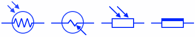 Photo resistor Light dependent resistor LDR Symbol